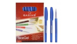 Ручка гелева RADIUS  Face  синя 0 7мм (50 шт. в упаковці) /500
