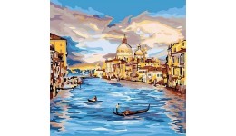 Картина за номерами на полотні 40см*40см № 4 Венеція з фарбами ТМ Danko Toys (1/10)