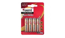 Елемент живлення(батарейка) AXENT 5553 4шт AAA LR03 1.5V (лужні) ЦІНА ЗА БЛІСТЕР (1/12/288)