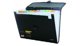 Портфель-картотека SCHOLZ 10501-09 А4 на 12 відділ. з регістрами чорний (1)