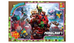 Пазли G-Toys  117 елем Minecraft  (Майнкрафт) 805  19х14х3 см  в коробці+плакат