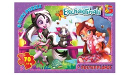 Пазли G-Toys   70 елем Enchantimals 214 19х13.5х3.5 см  в коробці+плакат