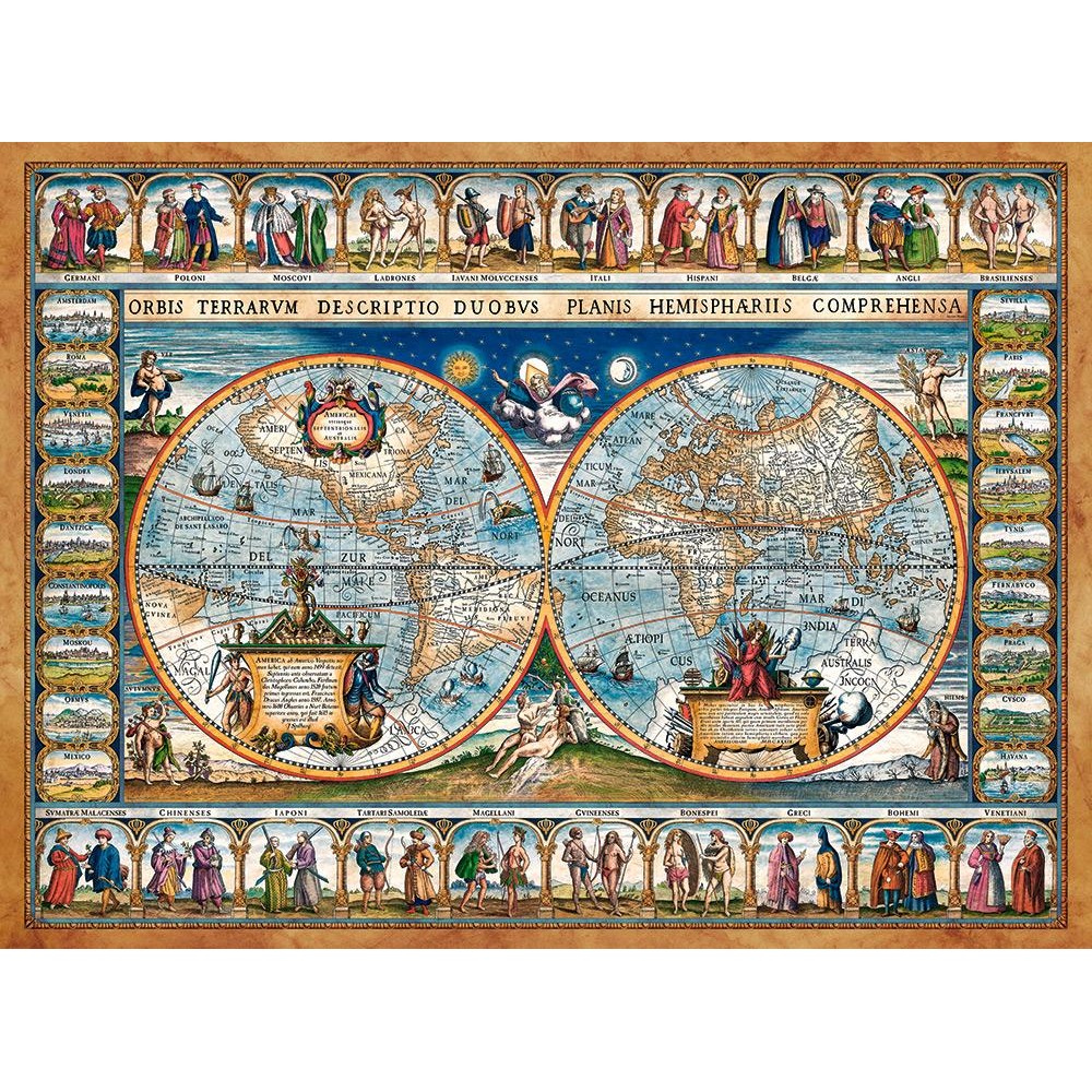 Пазл Касторленд 2000(733) Карта світу  92*68 см