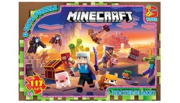 Пазли G-Toys  117 елем Minecraft  (Майнкрафт) 804  19х14х3 см  в коробці+плакат