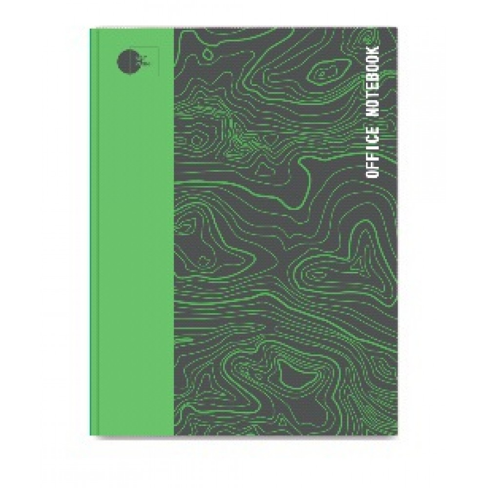 Ділова книга А4   96 арк Office notebook-3  Зелена обкладинка-тверда  лінія ТМ АртПринт (1)