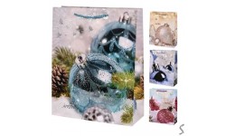 Пакет новорічний паперовий S  Christmas toys  18*23*8см R98349-S (12 шт. в упаковці)