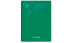 Ділова книга А4   96 арк Pantone материки-2 Зелена  обкладинка-тверда  клітинка ТМ АртПринт (1)