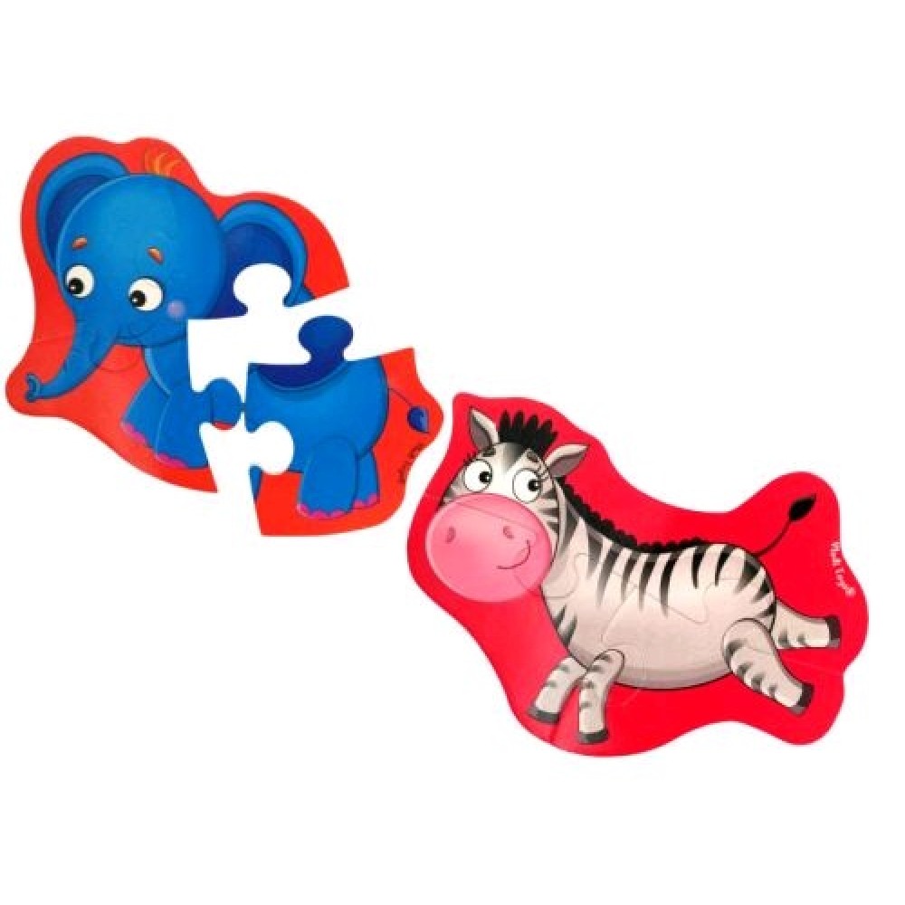 Бебі пазли магнітні:3208-12 Слоник та зебрік  (Vladi Toys)