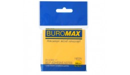 Блок для нотаток BUROMAX 2382-11  NEON  100арк. 75х75мм  помаранчевий  (1/12)