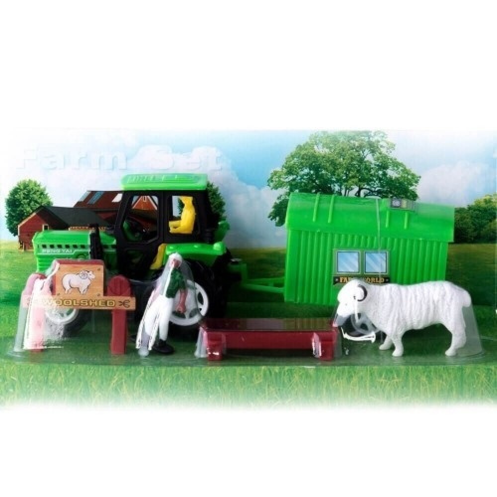 Трактор інерційний з набором (фермер фургон тварина) коробка 26*11 5*12 5 см