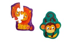 Бебі пазли магнітні:3208-11 Левеня та мавпочка  (Vladi Toys)