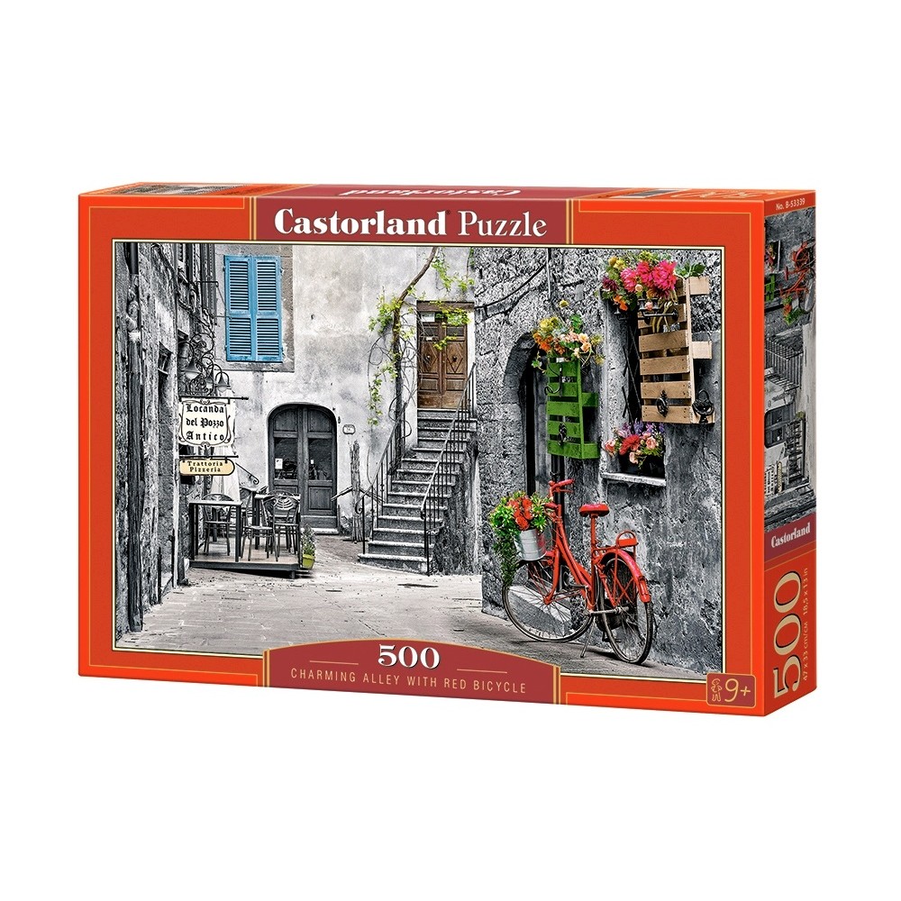 Пазл Касторленд  500 (3339) Чарівна алея з червоним велосипедом  47*33 см