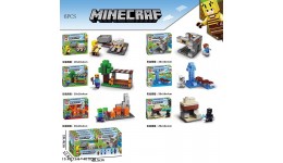 Конструктор MINECRAF 81003B  6 видів  6шт у дисплей боксі р.40.5х12.8х16.4см