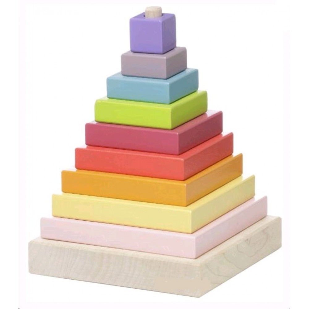 Пірамідка LD-5  10 дет. 11*13 5*11см  (ТМ CUBіKA) дерев`яна іграшка  розвиваюча