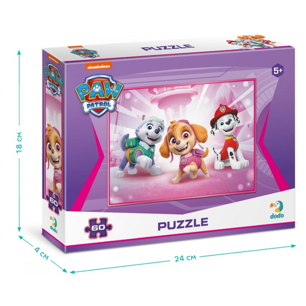 Пазл   60 ел  200148 Paw Patrol  в коробці р.18х24х4см (dodo)