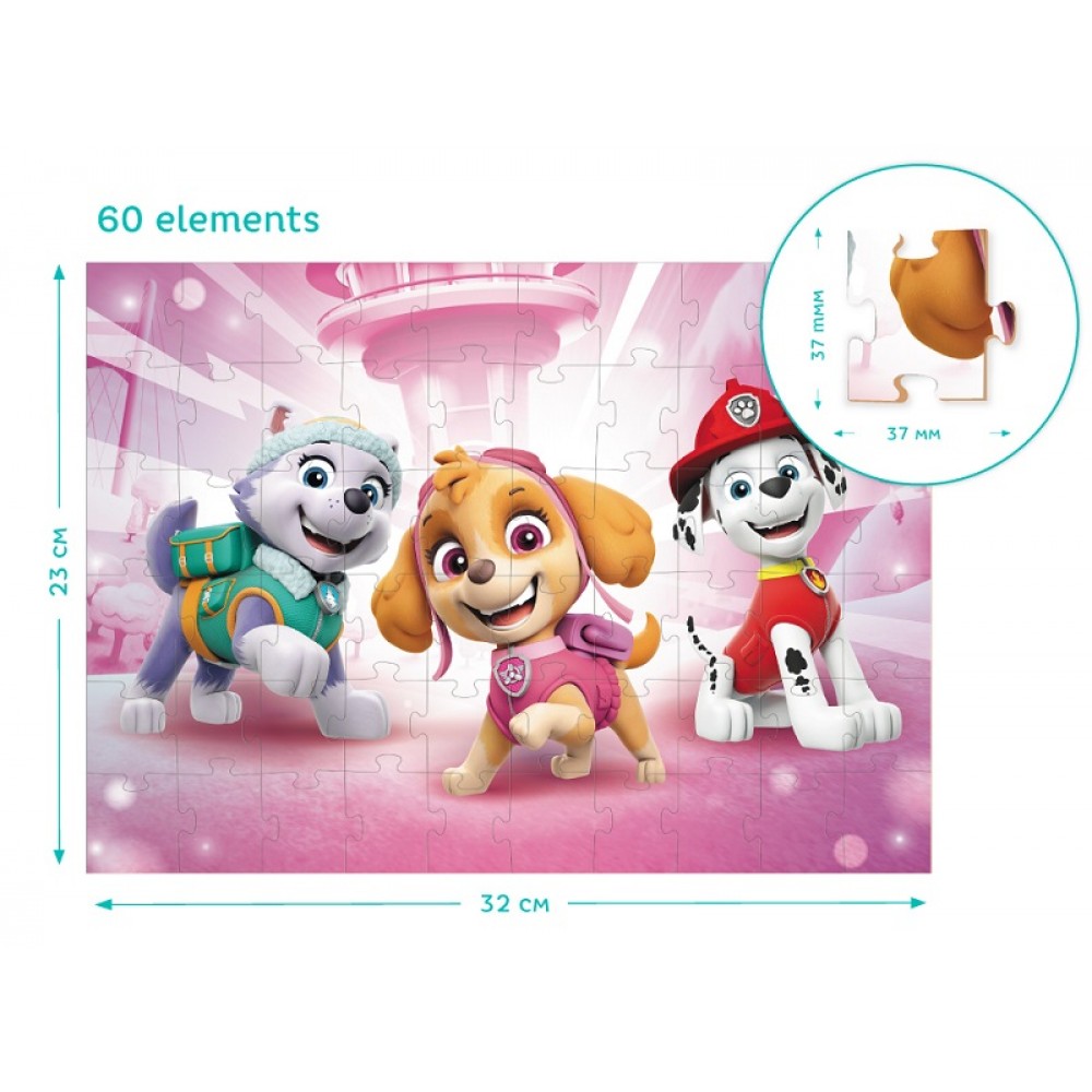 Пазл   60 ел  200148 Paw Patrol  в коробці р.18х24х4см (dodo)