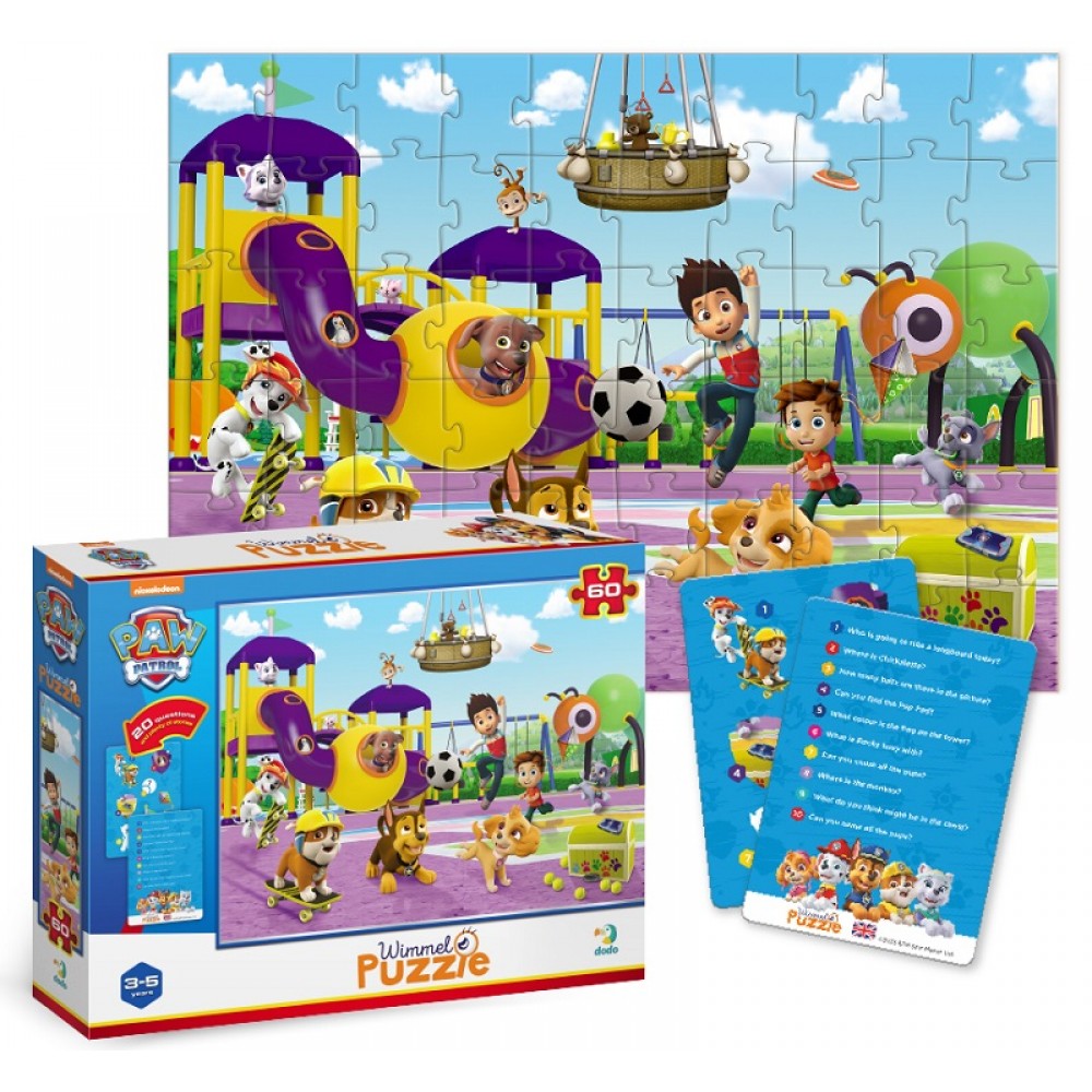 Віммельпазл  60 ел 200453 Paw Patrol.На прогулянці (dodo) коробка 18х6.4х15 см