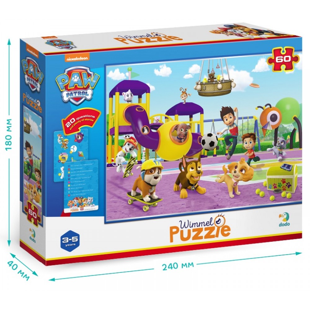 Віммельпазл  60 ел 200453 Paw Patrol.На прогулянці (dodo) коробка 18х6.4х15 см