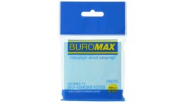 Блок для нотаток BUROMAX 2384-14  PASTEL  100арк. 75х75мм  блакитний  (1/12)