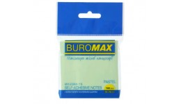 Блок для нотаток BUROMAX 2384-15  PASTEL  100арк. 75х75мм  салатовий  (1/12)