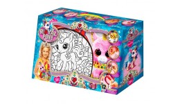 Сумка-розмальовка з м'якою іграшкою Поні ROYAL PONY  (браслет нашийник)ДТ в коробці 34х21см