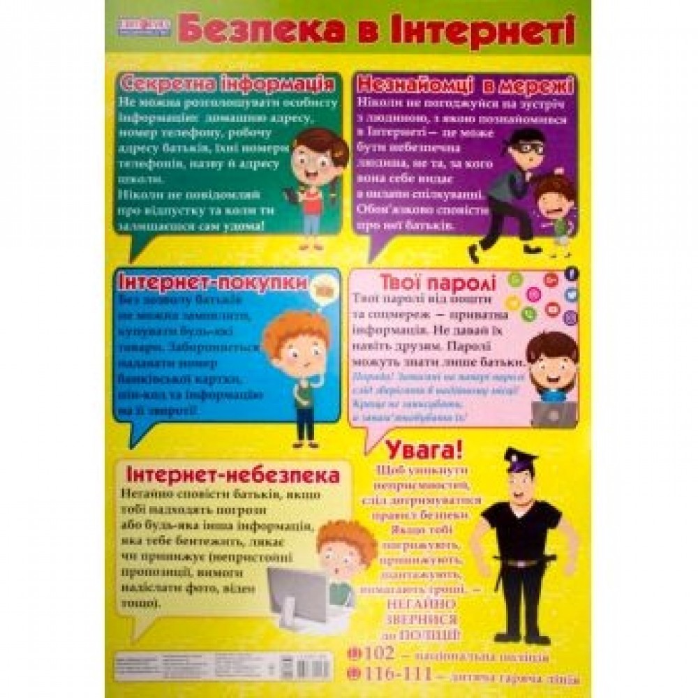 Плакат: Правила безпеки в інтернеті(у) Світогляд