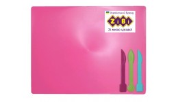 Дошка для пластиліну Zibi 6910-10 +3стека рожева (1/120) Розмір 19.3х25 см  3шт стеки  9.5см