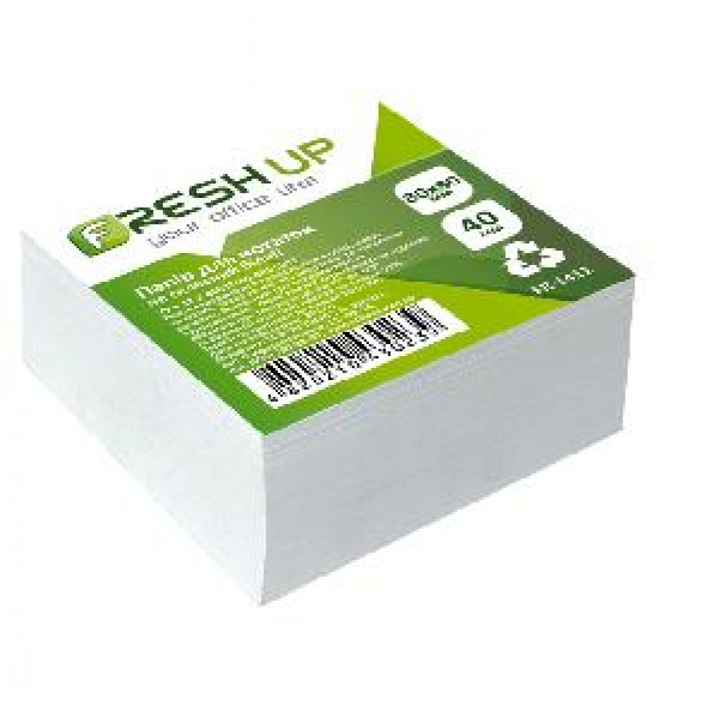 Блок паперу Fresh Up FR-1411 для нотаток білий не клеєний 80х80х40мм (1/24)