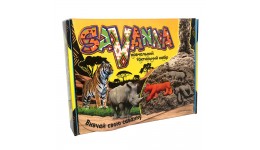 Кінетичний пісок STRATEG 51204 Savanna в кор-ці 30-23 5-7см (укр.мова)