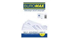 Етикетка BUROMAX 2825 з клейким шаром 12шт. 105х44мм (100аркушів білого кольору)