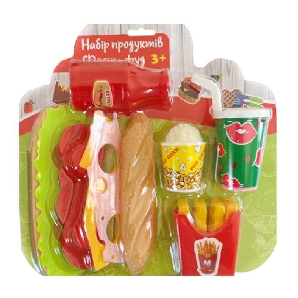 Продукти набір Фаст-фуд 100-524  на листі KINDER WAY