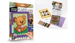 Вишивка на пластиковій канві РС-01-06 Цуценятко ТМ Danko toys(рос.мова на упаковці)