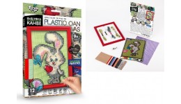 Вишивка на пластиковій канві РС-01-07 Зайченя ТМ Danko toys(рос.мова на упаковці)