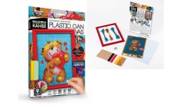 Вишивка на пластиковій канві РС-01-03 Ведмежа із серцем ТМ Danko toys(рос.мова на упаковці)