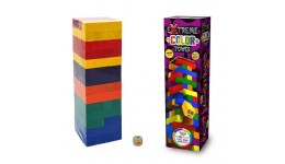 Гра настільна Дженга Вежа EXTREME COLOR TOWER G-ECT-01U в коробці 27х7.5х7.5 см