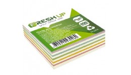 Блок паперу Fresh Up FR-2212 для нотаток мікс клеєний 85х85х400арк  (1/30)