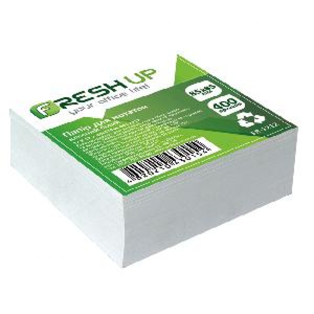 Блок паперу Fresh Up FR-1212 для нотаток білий клеєний 85х85х400арк  (1/36)