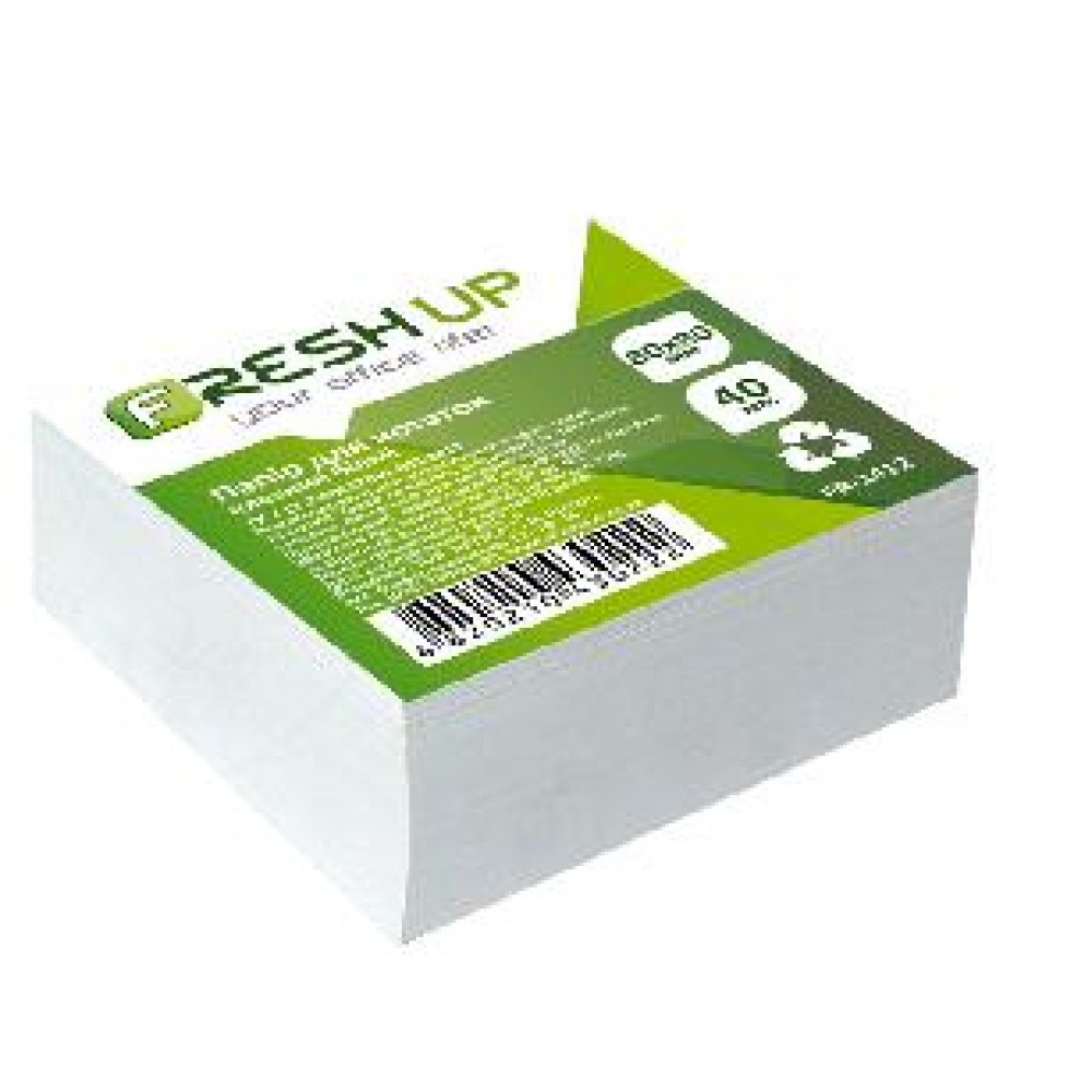Блок паперу Fresh Up FR-1412 для нотаток білий клеєний 80х80х40мм (1/24)