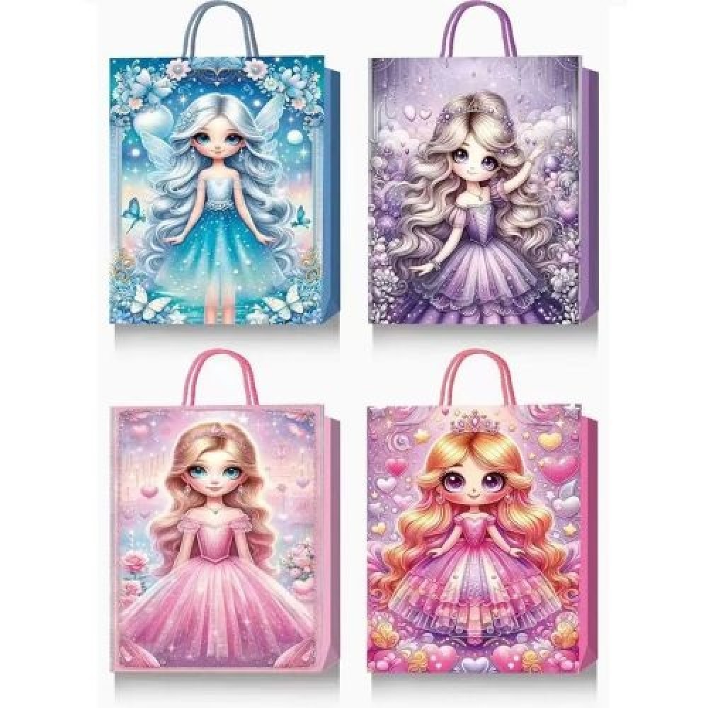 Пакет подарунковий дитячий S  Princess 3D  18*23*8см R33045-S 12 шт. в упаковці