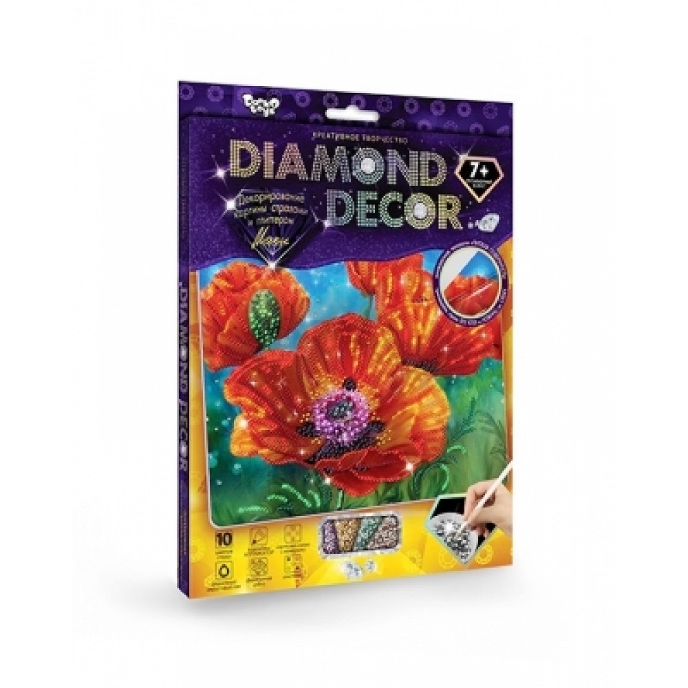 Декорування стразами DIAMOND DECOR DD-01-04 Маки ДТ (1/20)