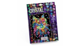 Мозаїка з кольорових кристалів: CRYSTAL MOSAIC CRM-01-02 Кіт вусатий 21х30 см TM Danko Toys