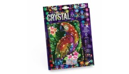 Мозаїка з кольорових кристалів: CRYSTAL MOSAIC CRM-01-10 Папуга 21х30 см TM Danko Toys (1/10)