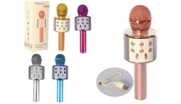 Мікрофон-караоке bluetooth в коробці  WS-858 3кол.р.24 5*9 2*8 3см.