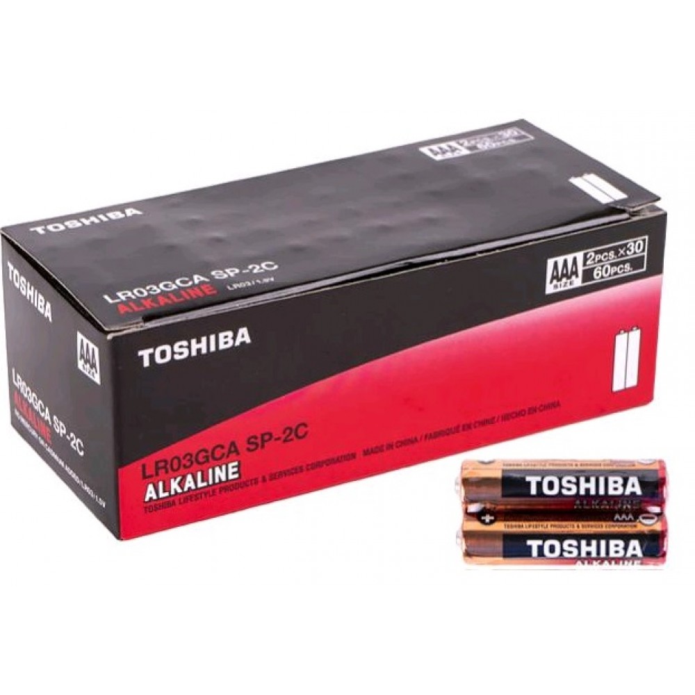 Батарейка TOSHIBA Economy Alkaline AAА/LR03 Red 1*2шт (2/60)