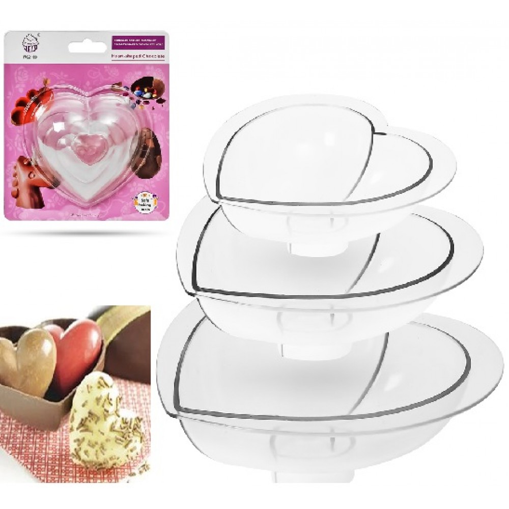 Форма для шоколаду акрил  Heart  10х12см R92199