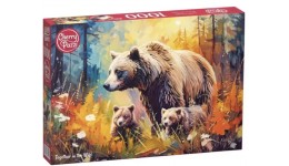 Пазл CherryPazzi 1000 (31124) Ведмедиця з ведмежатами 50х70см