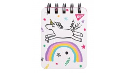 Блокнот YES А7 681823  Sketch animal. Unicorn  100 арк.подв. спір. лінійка  пласт. кишеня