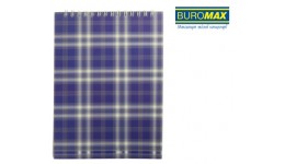 Блокнот А5 BUROMAX 48арк. 2470-02 клітинка  Shotlandka  картонна обкладинка синій
