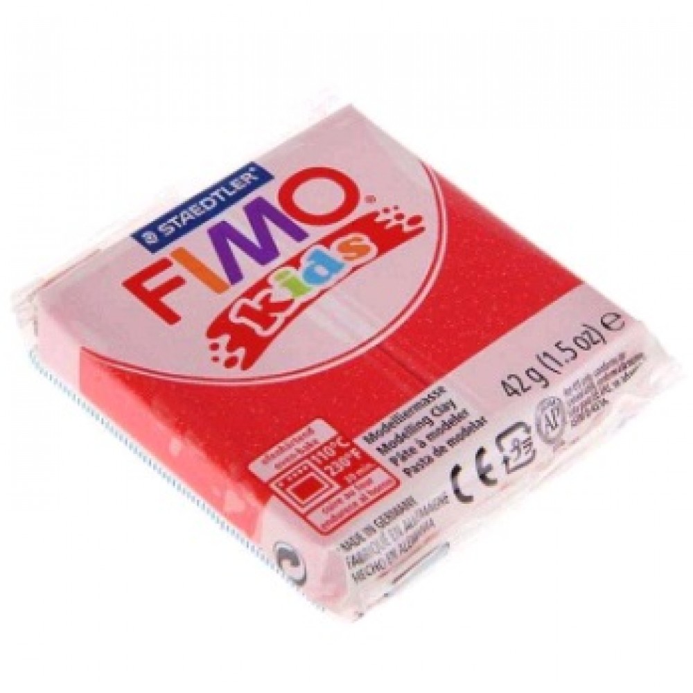Полімерна глина - Пластика FIMO kids червона 42г (1)