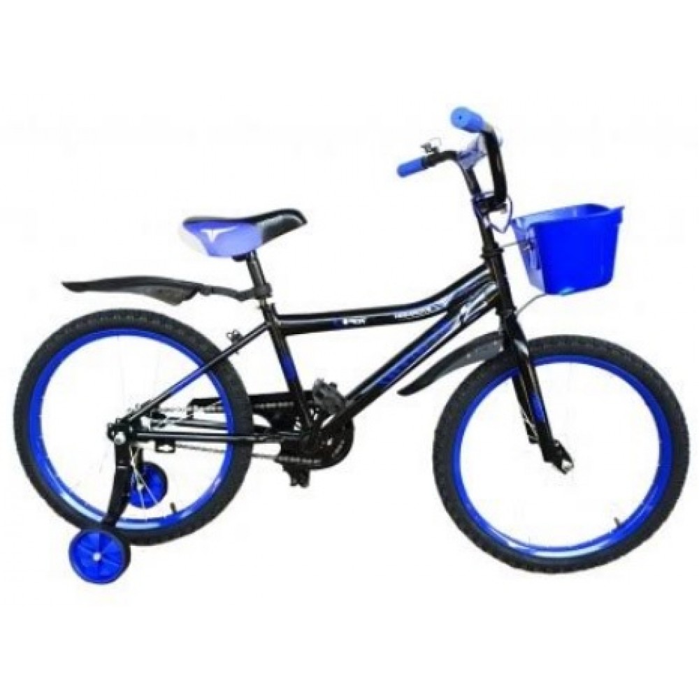 Велосипед 2-х колісний 16 спортивний Graffiti+Кошик №70  чорно синій